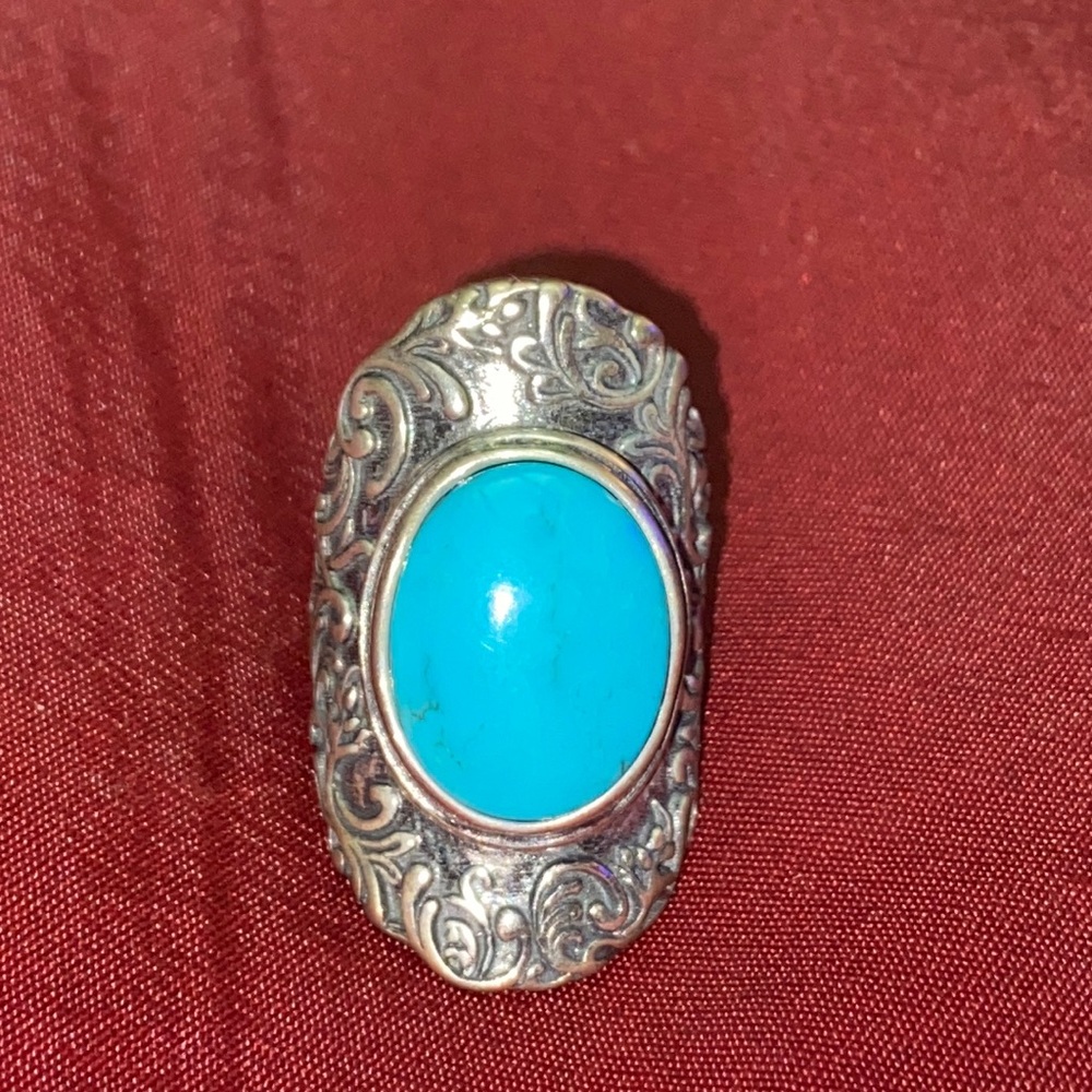 Or Paz Sterling Silver Turquoise Ring Size 6